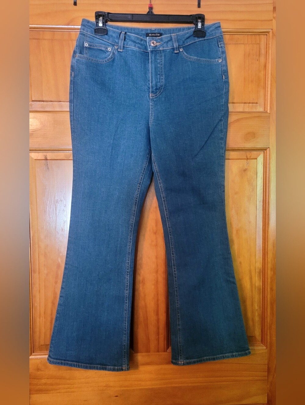NWT Massimo Dutti Womens Blue High Rise Flared Cotton Y2K Retro Jeans Pants US 6